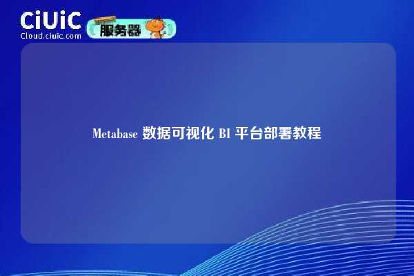 Metabase 数据可视化 BI 平台部署教程