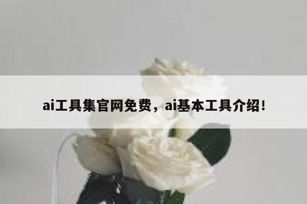 ai工具集官网免费,ai基本工具介绍! 第1张 ai工具集官网免费,ai基本工具介绍! 第1张