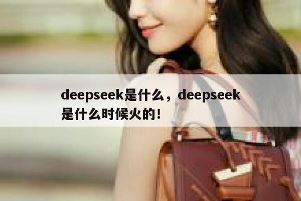 deepseek是什么,deepseek是什么时候火的! 第1张 deepseek是什么,deepseek是什么时候火的! 第1张
